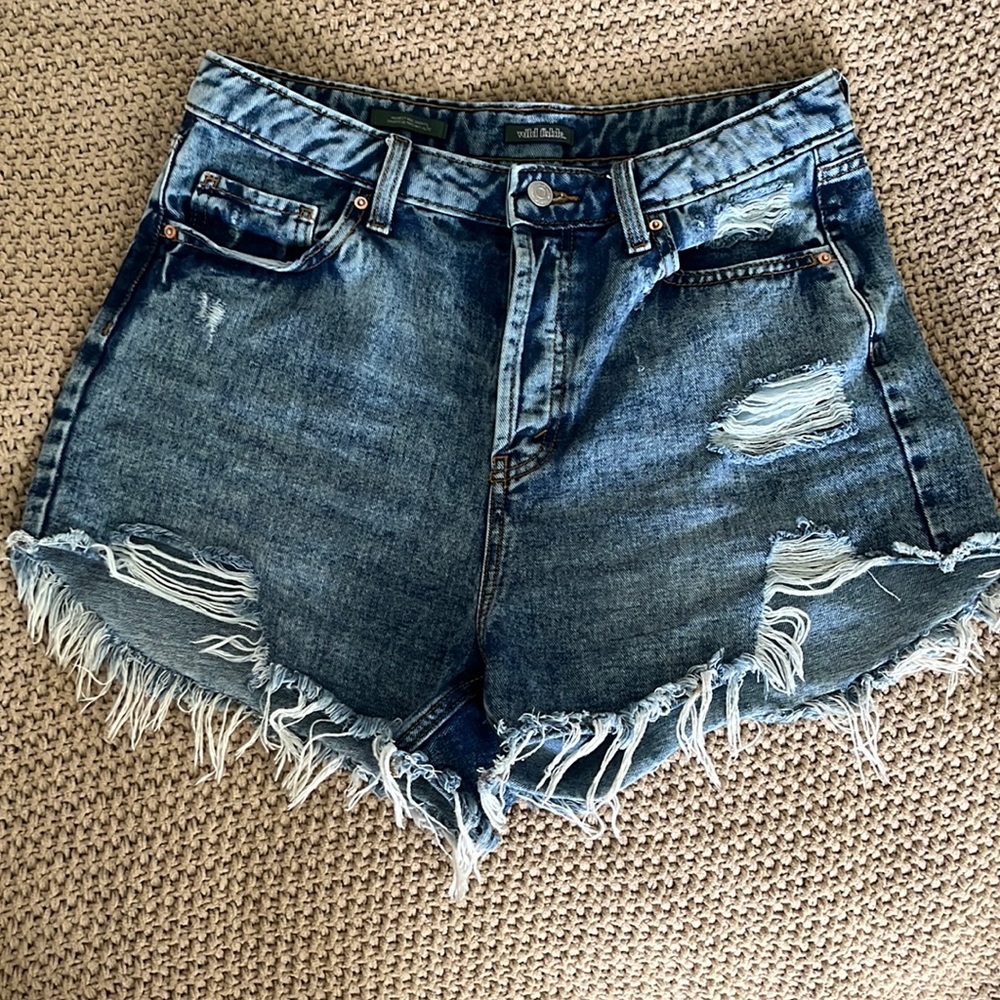 Cutoff High rise Jean Shorts